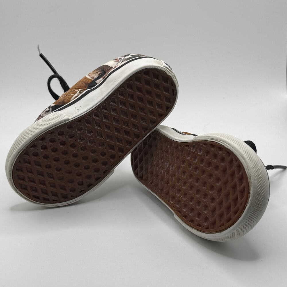Vans ASPCA Lace Up Shoes Size 4.0 Toddler Color Brown w/ Cats Hard Model to Find - Picture 5 of 9